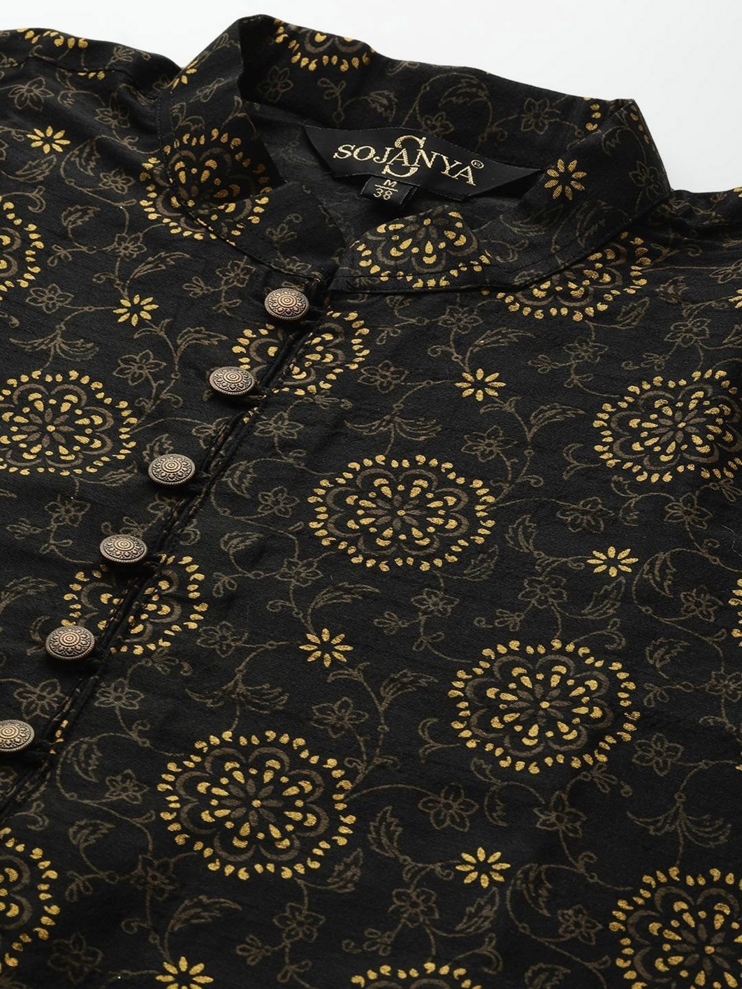 Vastramay White Cotton Straight Fit Embroidery Ethnic Suits