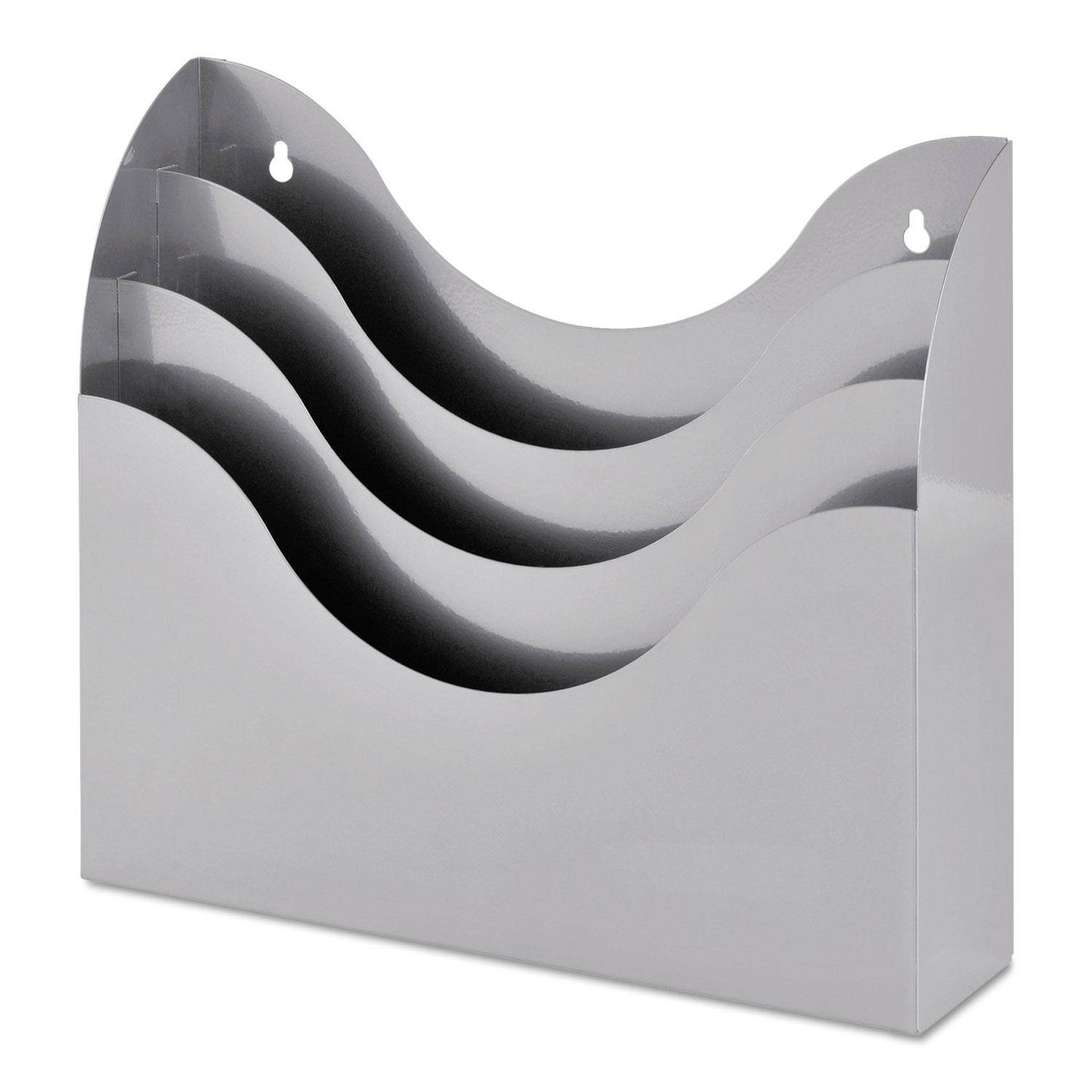 MMF SteelMaster 3-Tier Sorter - 3 Tier(s) - 12.9" Height x 11.5" Width x 3.5" Depth - Wall Mountable, Desktop - Recycled