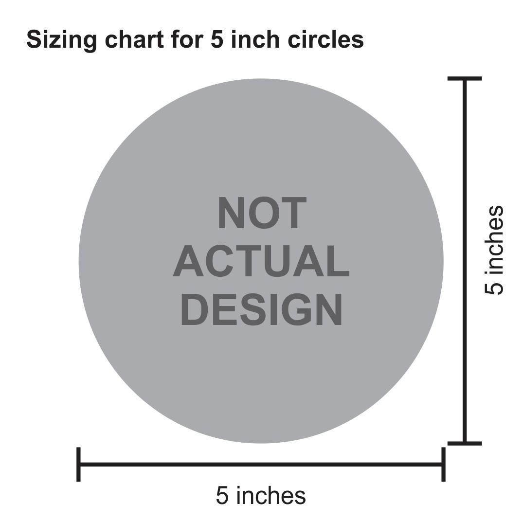 StickerTalk Circle with Arrow Vinyl Sticker, 5 inches by 5 inches