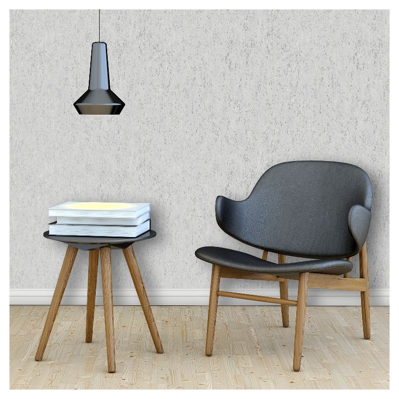 Devine Color  MetallicTexture Peel and Stick Wallpaper Silver