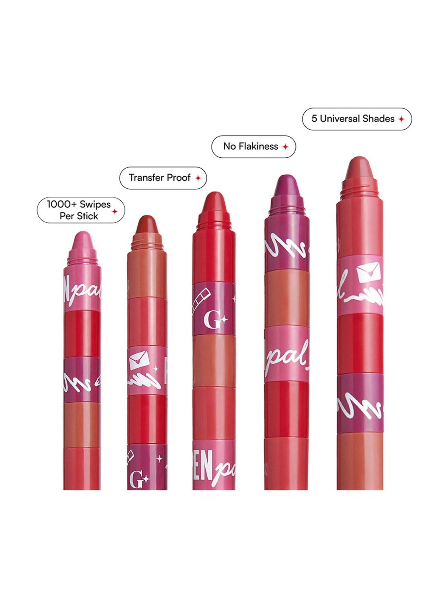 Gush Pen Pal 5-In-1 Stackable Lipstick - 4.8 gm