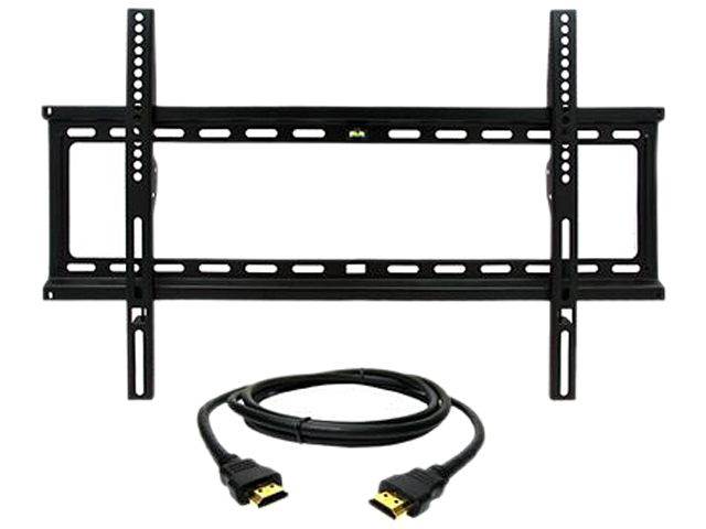Megamounts GMPF26N-HDMI-BNDL 32" - 70" Fixed Wall Mount for 32-70 in. Displays