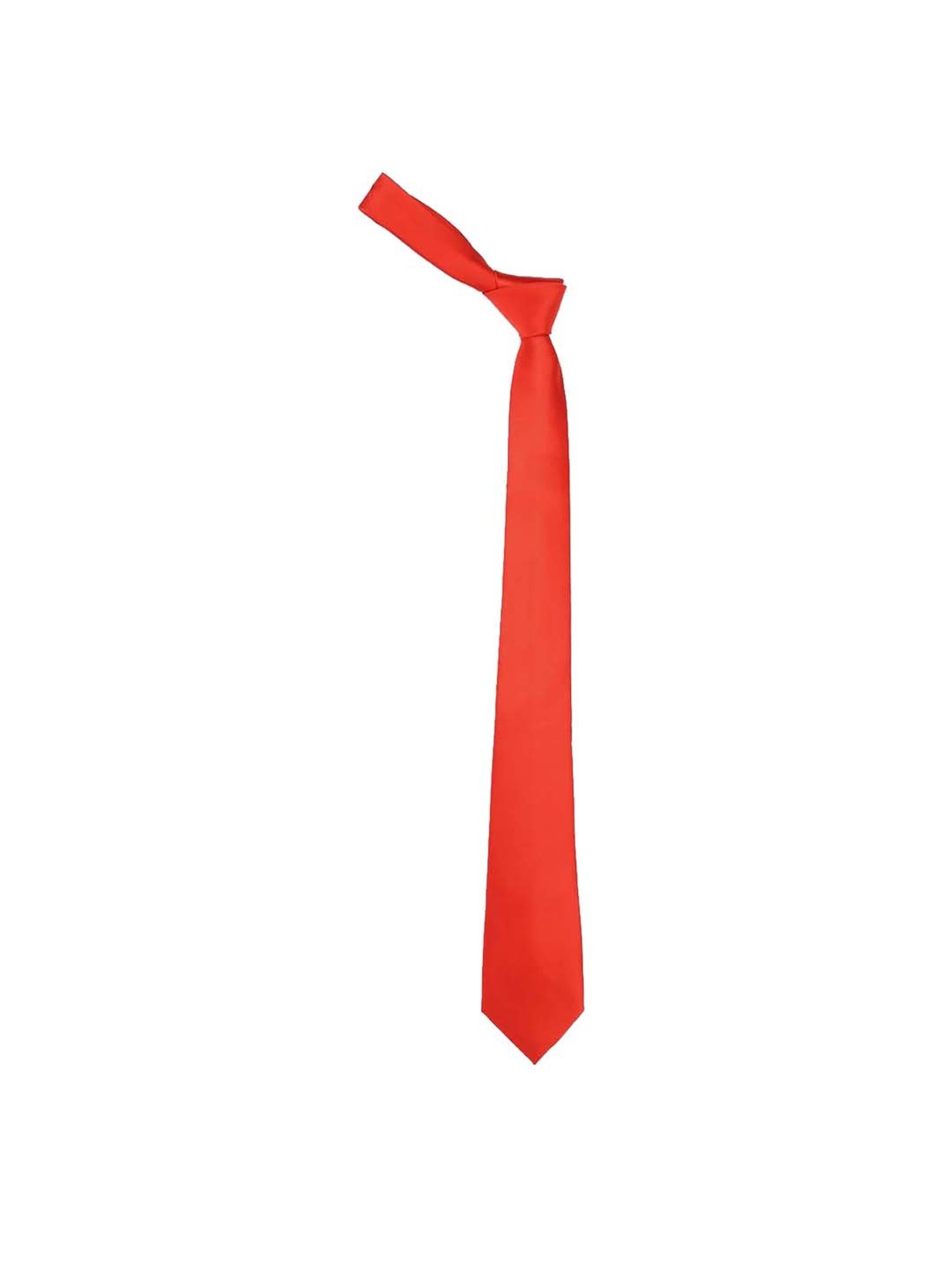 Peter England Orange Solid Tie
