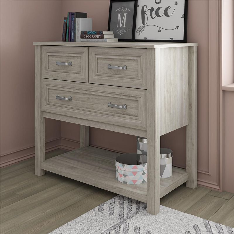 Sierra Ridge Levi Kids' 3 Drawer Dresser, Light Walnut