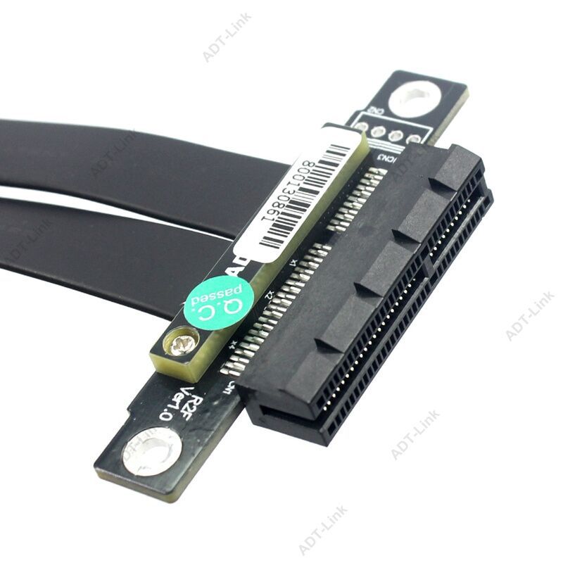 Plugadget PCIe 4x to PCIe 4x Riser cable 5cm 10cm 20cm PCI-E GEN3.0 4x PCI-Express X4 Extender Right Angle cables