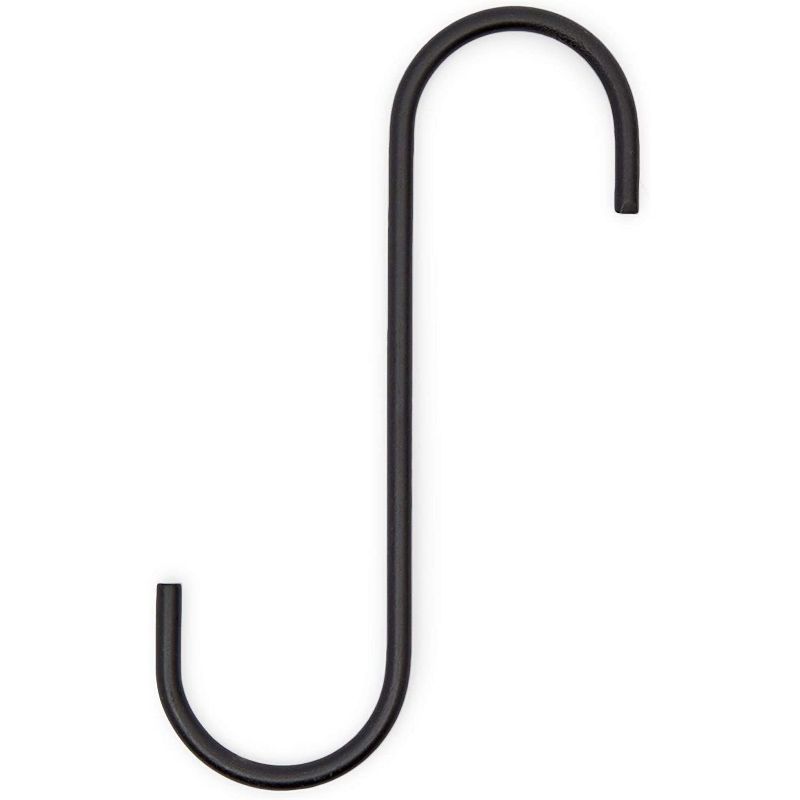 Farmlyn Creek Wall Mounted Kitchen Utensil Rack with S Hooks, Black (38 in)