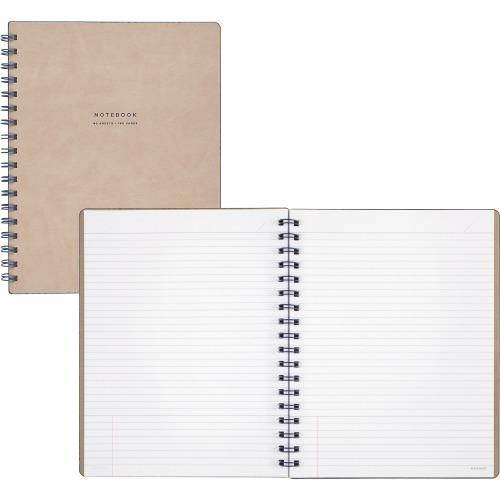 At-A-Glance Signature Collection Medium Meeting Book - 80 Sheets - Twin Wirebound - Ruled - 7 7/8" x 9 5/8" - 1Each  MEA