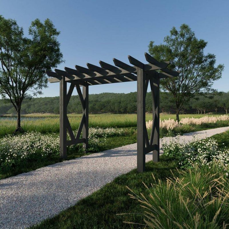 7.5' Summerwood Craftsman Cedar Arbor Brown - Vita