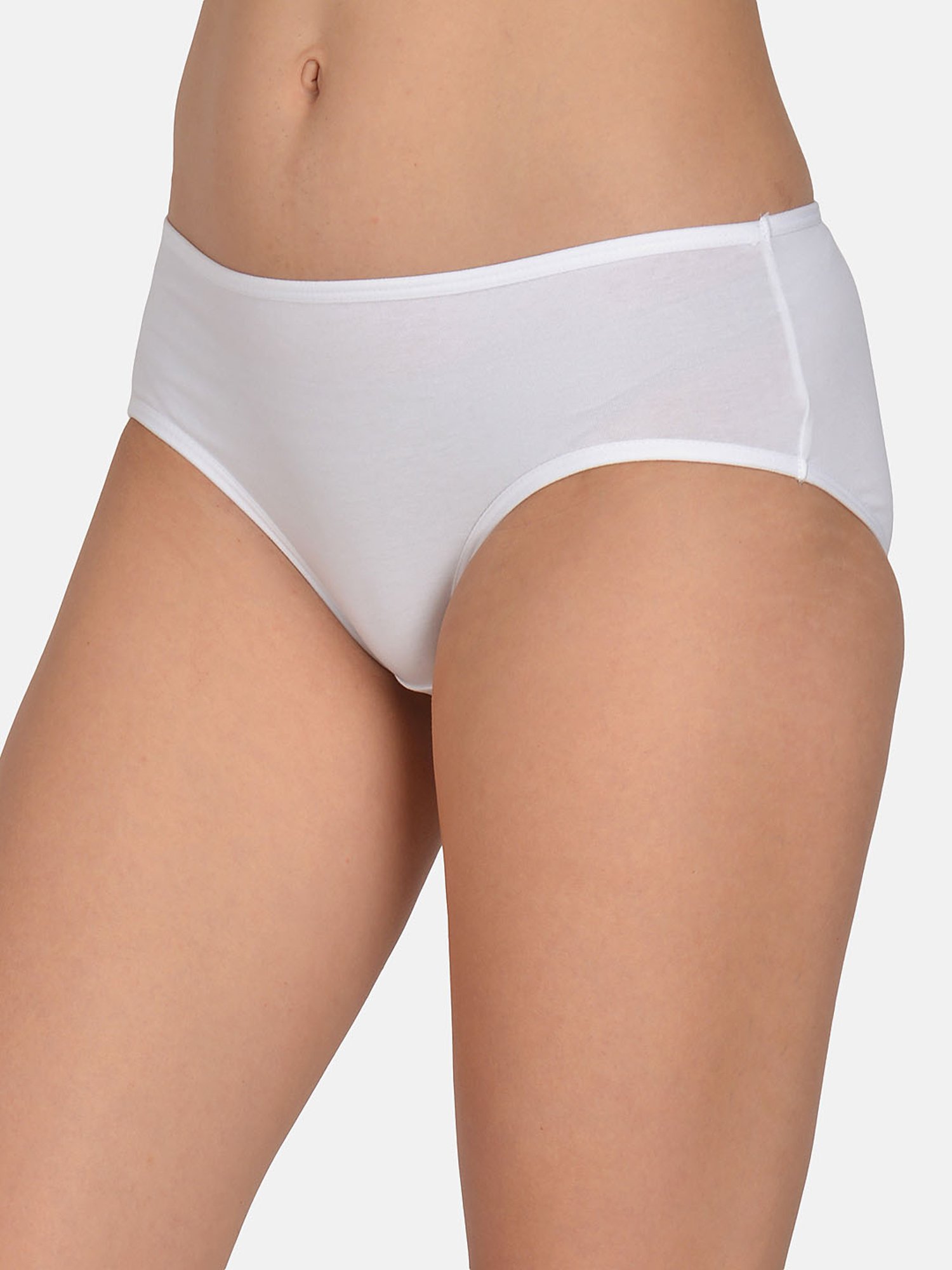 Mod & Shy White Cotton Hipster Panty