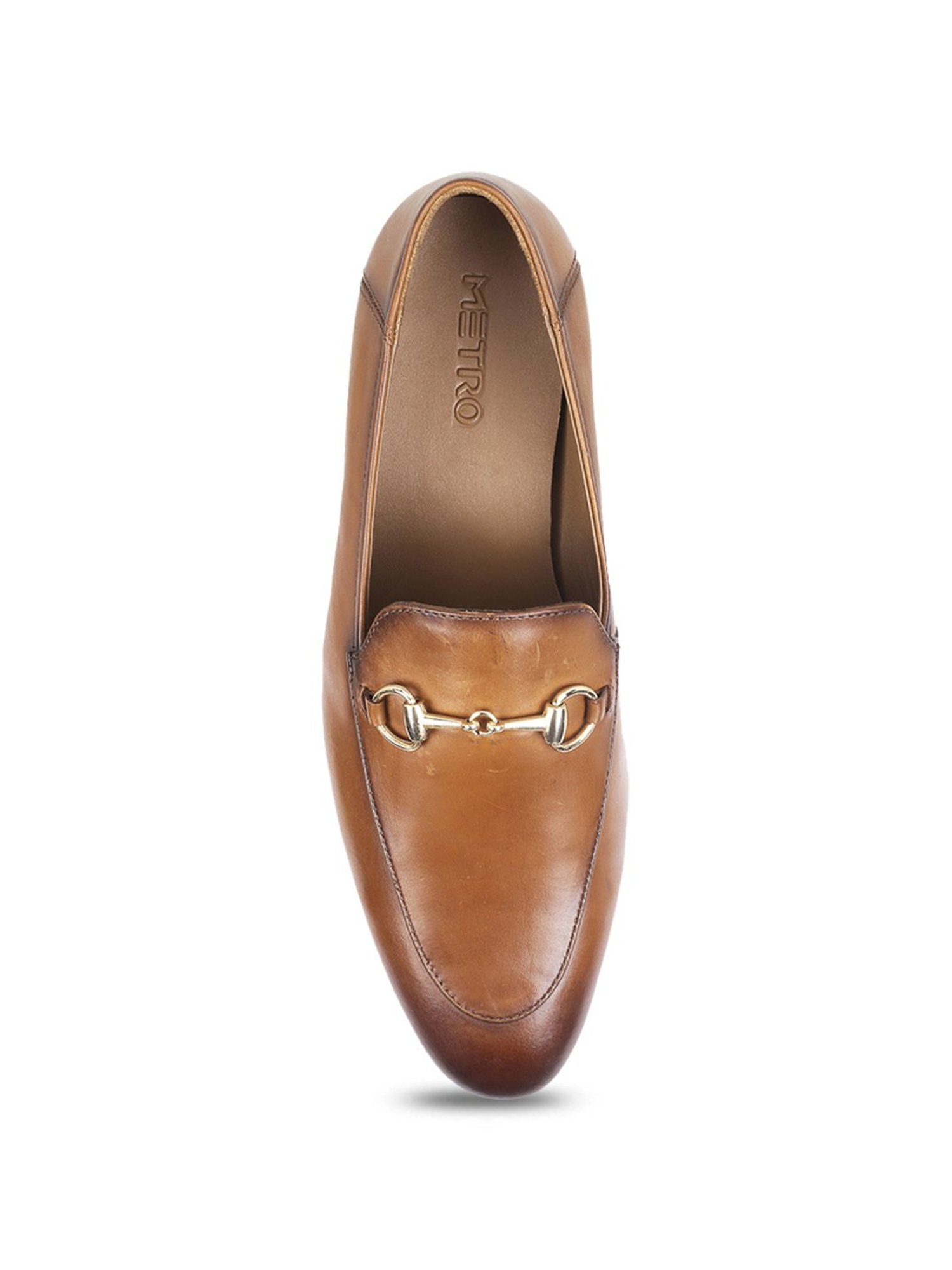 Metro Men's Tan Formal Loafers