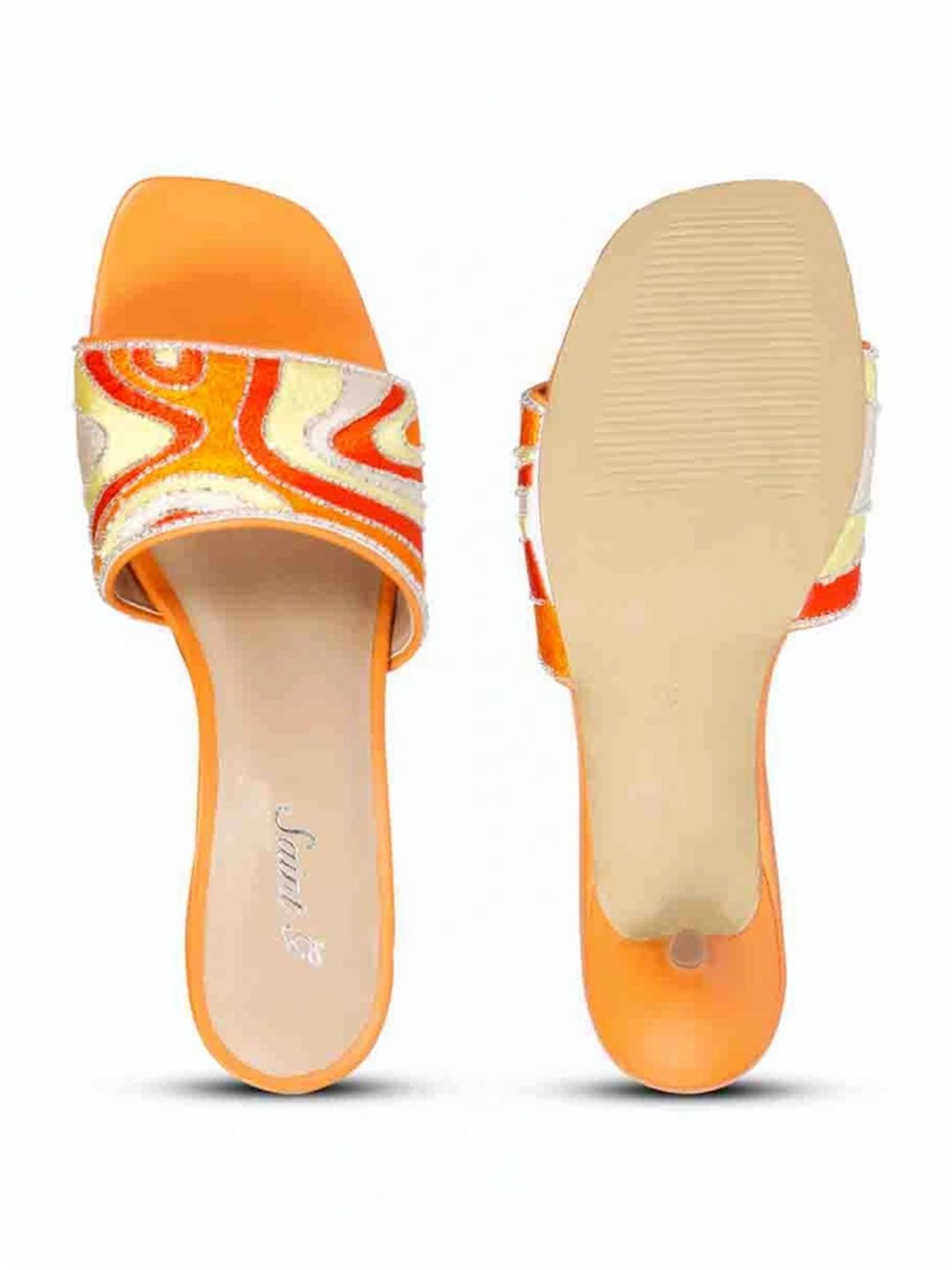 Saint G Women's Rina Orange Stilettos