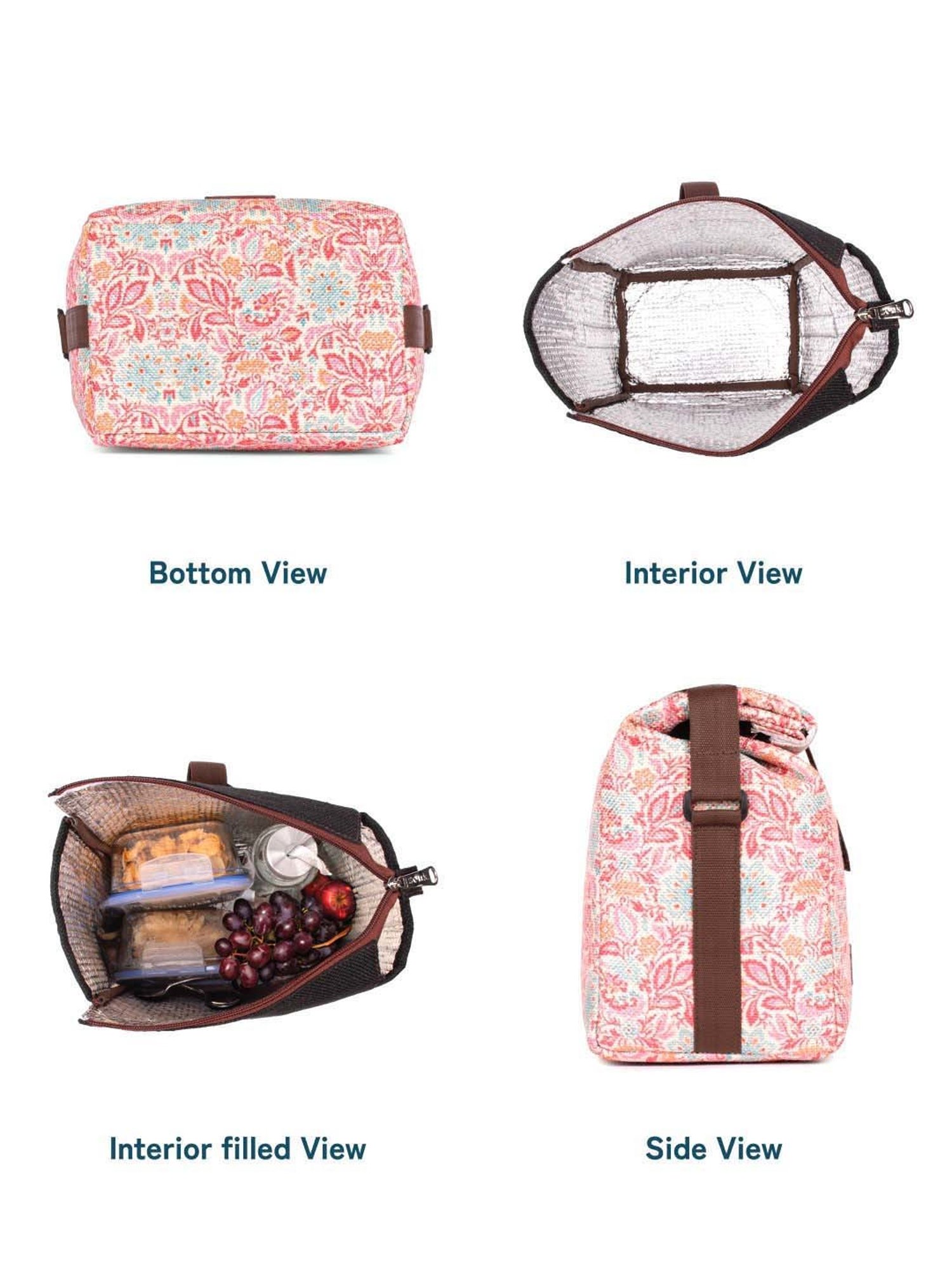 ZOUK Red Floral Handbag