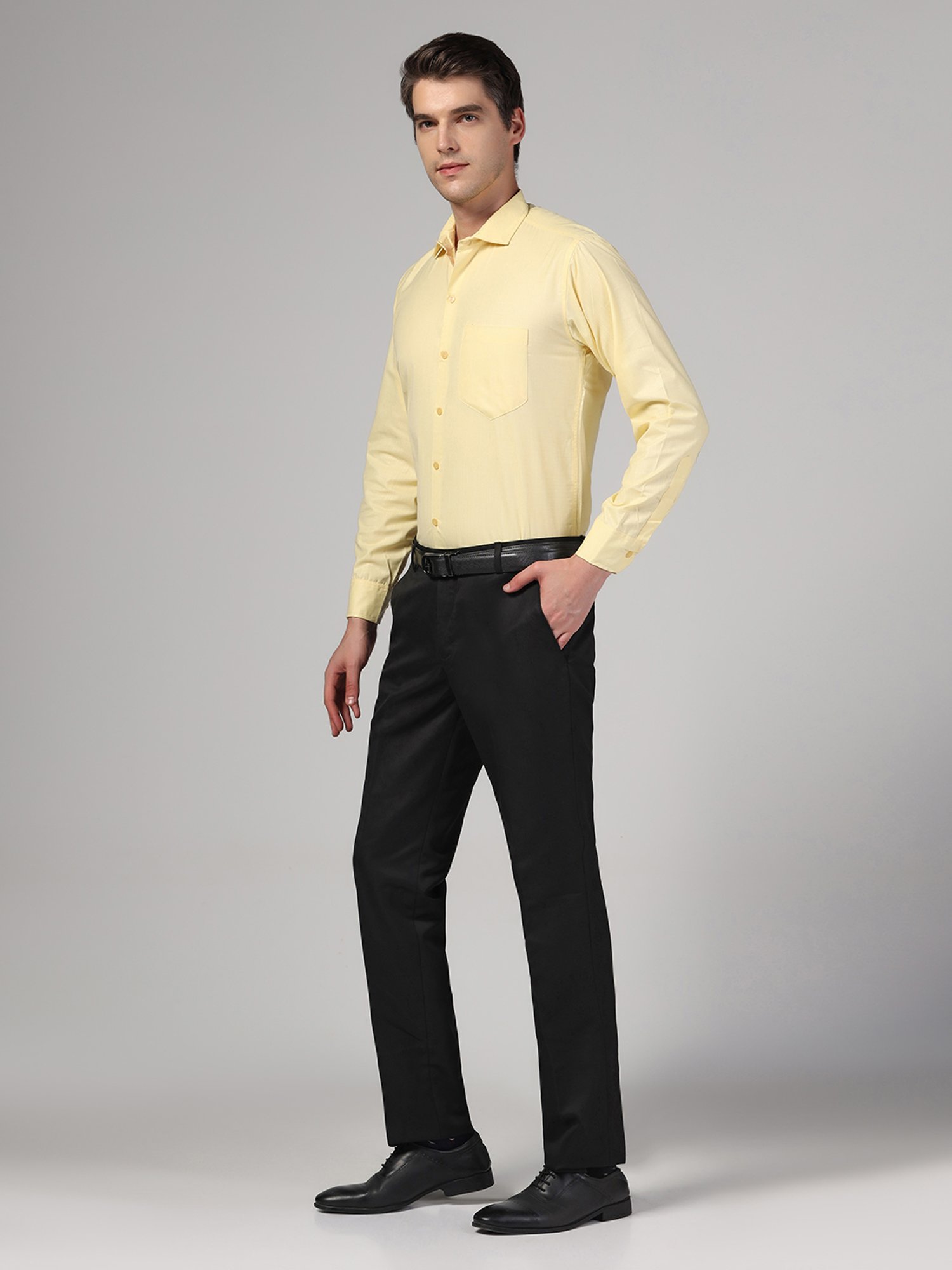 TAHVO Yellow & Black Regular Fit Co-Ord Sets