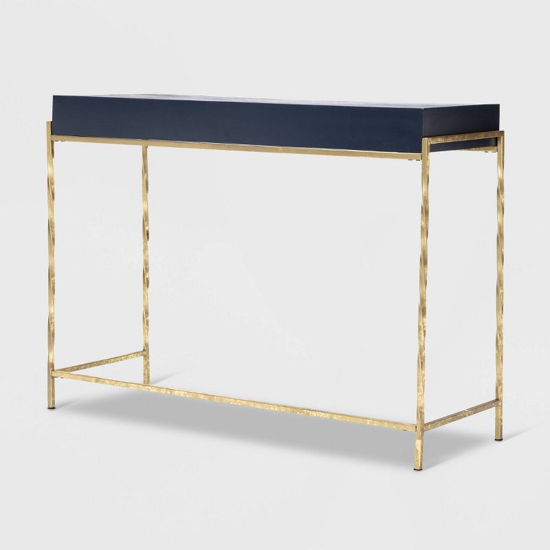 Jolie Modern Living Room Console Table Navy Blue/Gold - Adore Decor