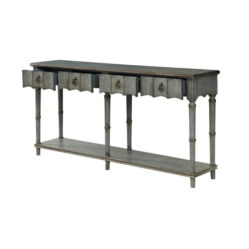 Idaville 4 Drawer Console Table Gray - Treasure Trove Accents