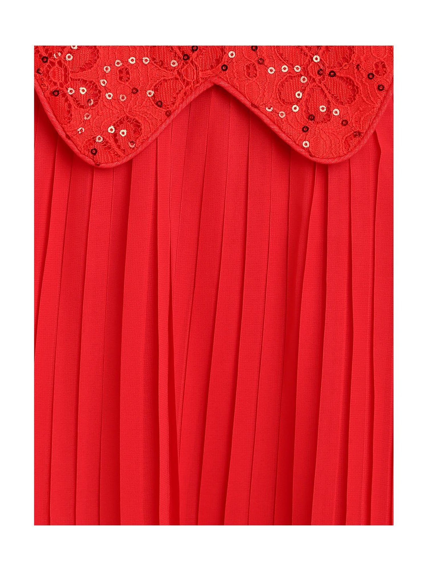 Nauti Nati Kids Red Solid Dress