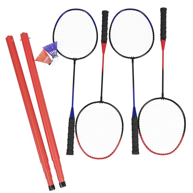 Zume Games Patriotic Portable Badminton Lawn Sports Set