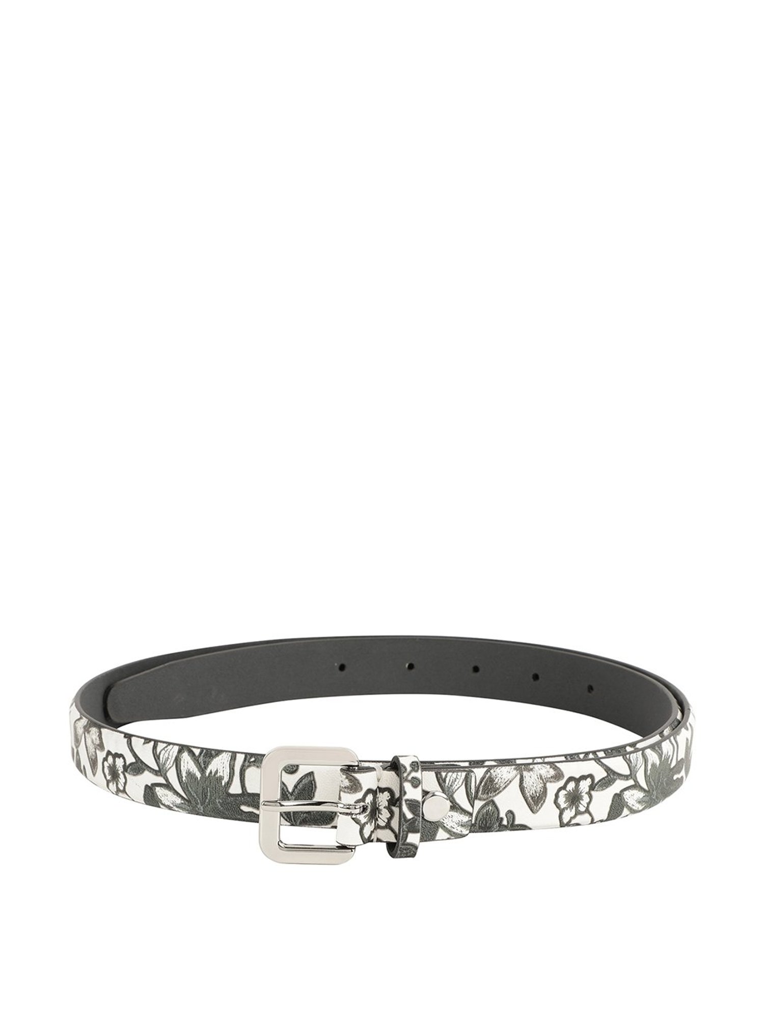 Alvaro Castagnino White Narrow Belt for Women