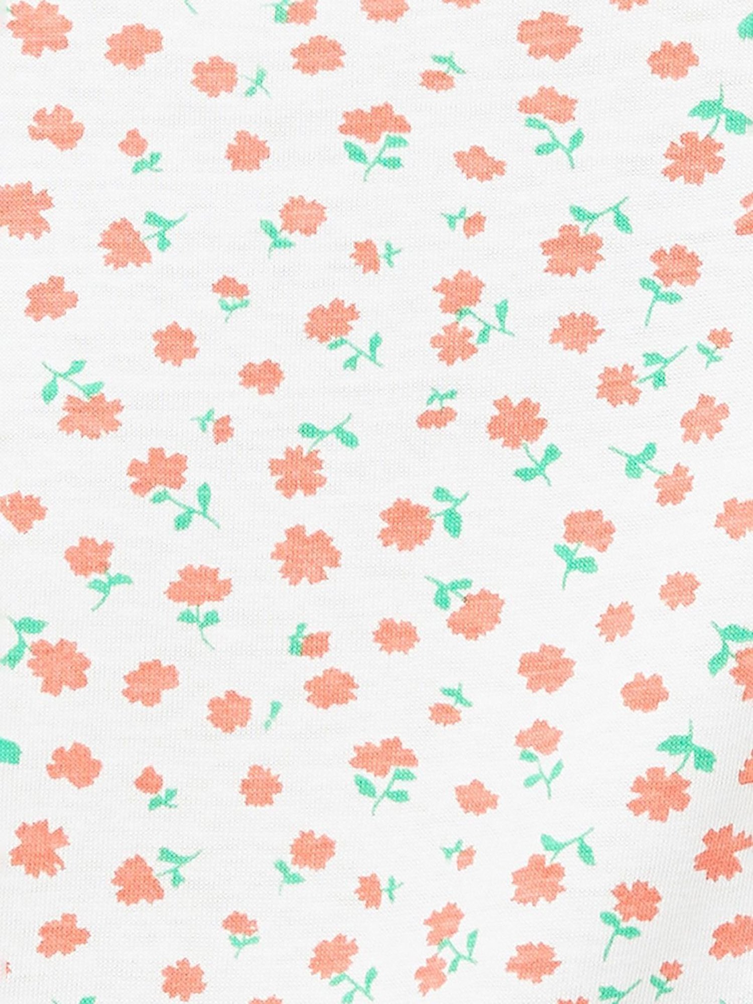 Fame Forever by Lifestyle Off-White Cotton Floral Print Top