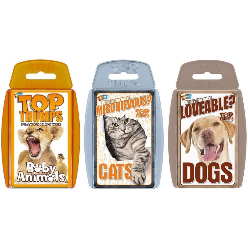 Top Trumps Cute Animals Top Trumps Card Game Bundle | Cats | Dogs | Baby Animals