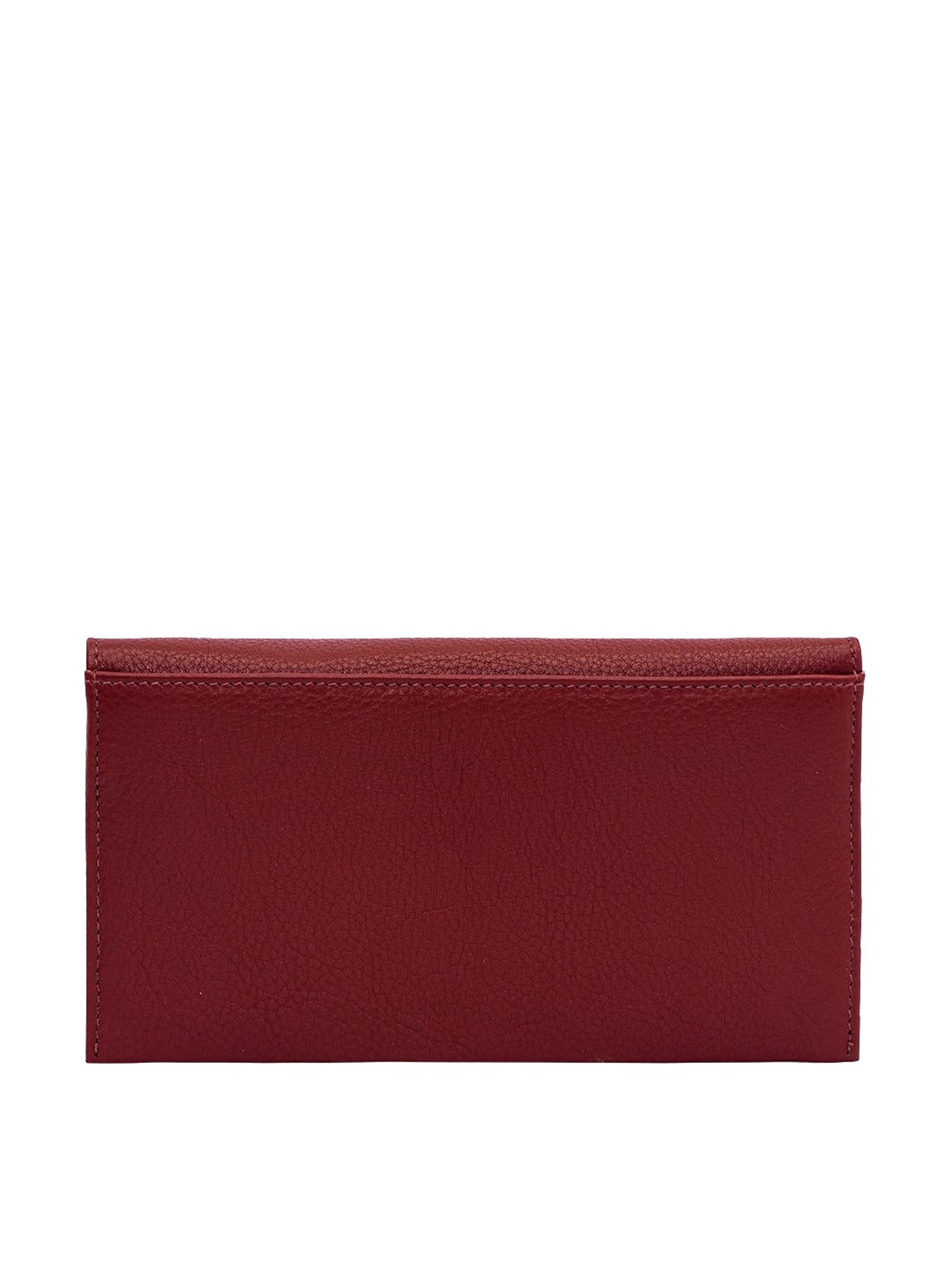 Eske Kale Maroon Leather Bi-Fold Wallet For Women