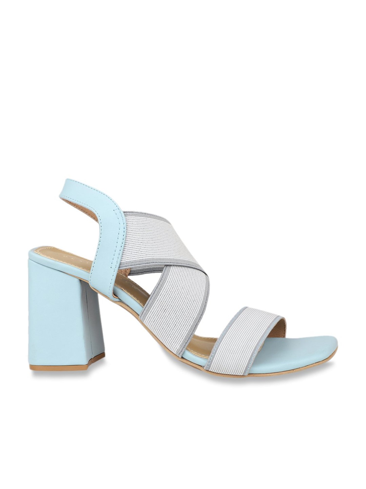 Design Crew Women's Blue Cross Strap Sandals
