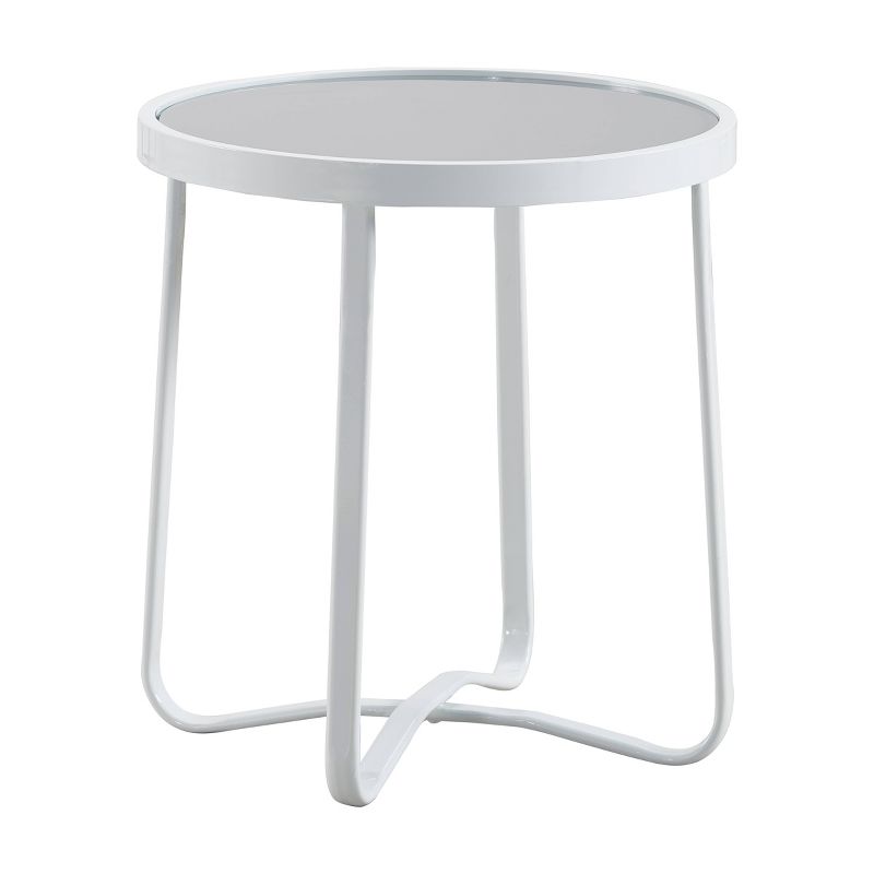 Mirabelle Outdoor Side Table - White - Adore Decor