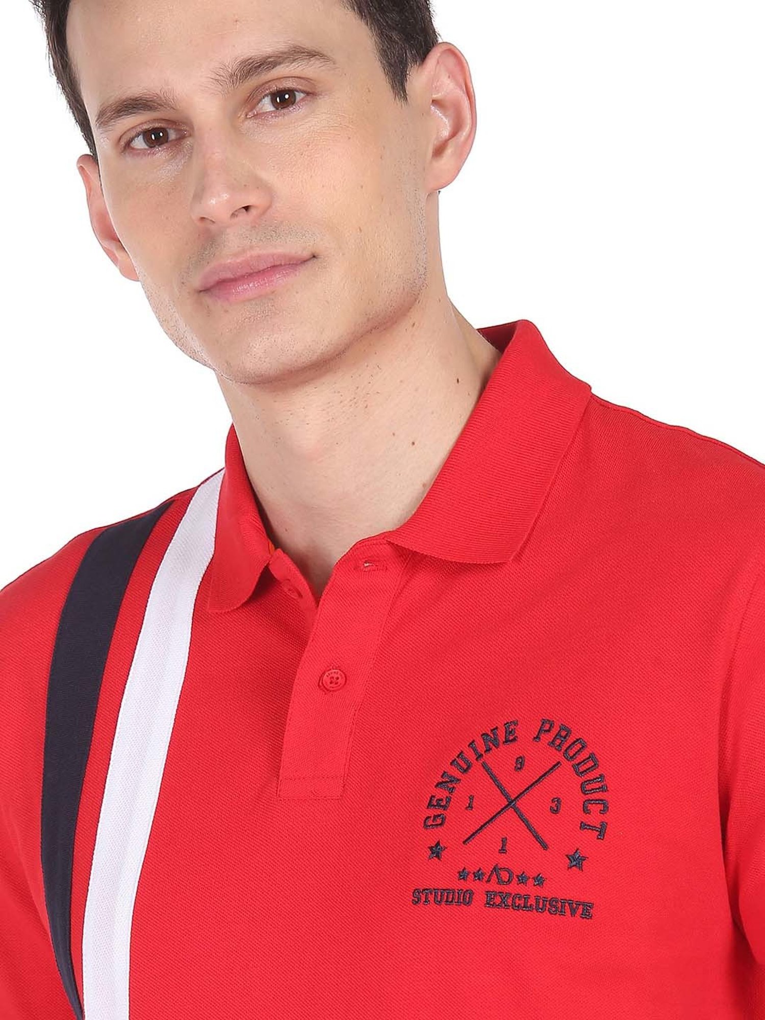 AD by Arvind Red Polo T-Shirt