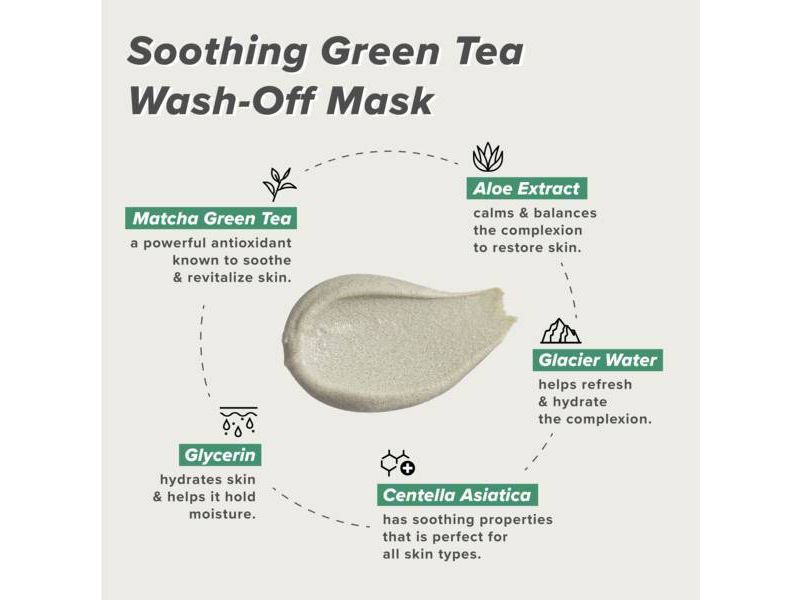 I DEW CARE Matcha Mood Soothing Green Tea Wash-Off Mask - 3.52oz