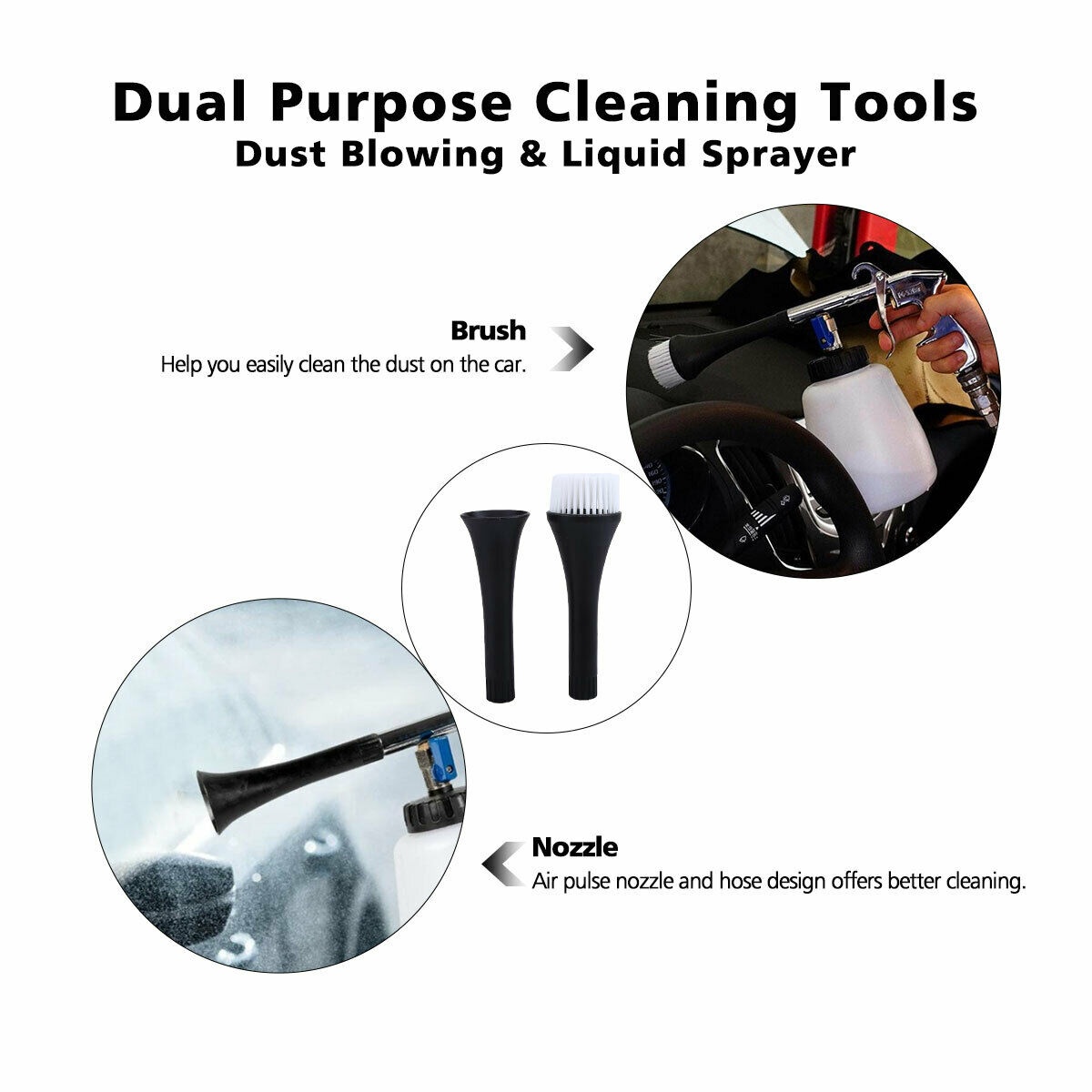Car Cleaning  Interior Detailing Surface Jet High Pressure Air Cleaner Tools