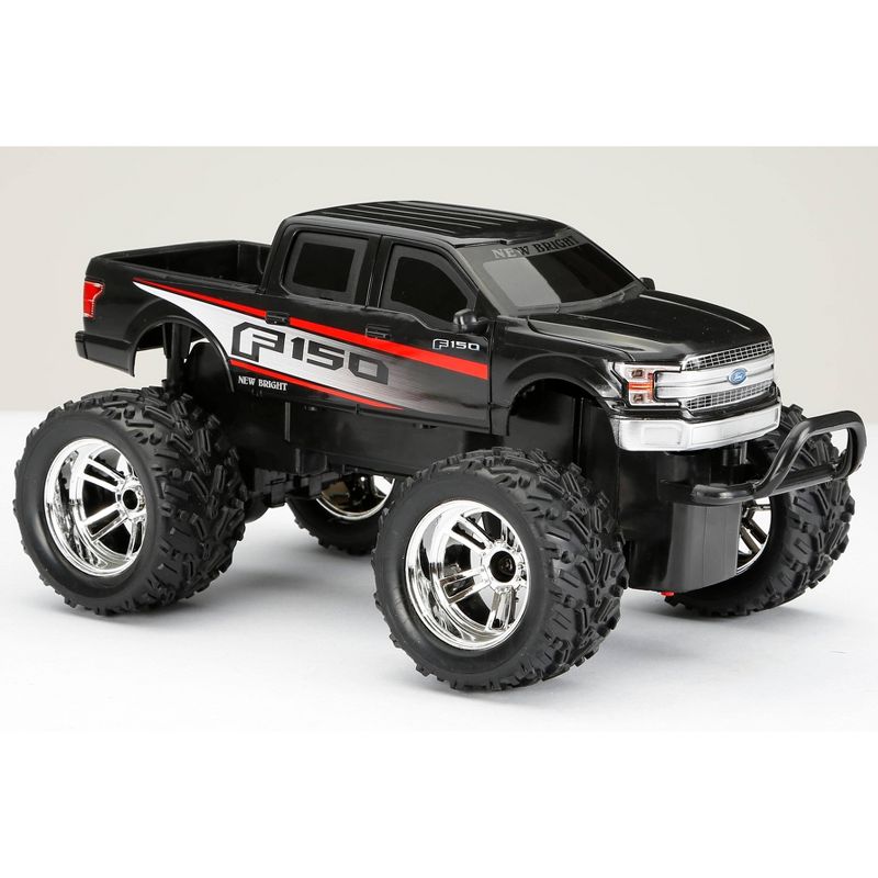 New Bright Remote Control RC FF Chargers Ford F150 Truck - Black - 1:18 Scale