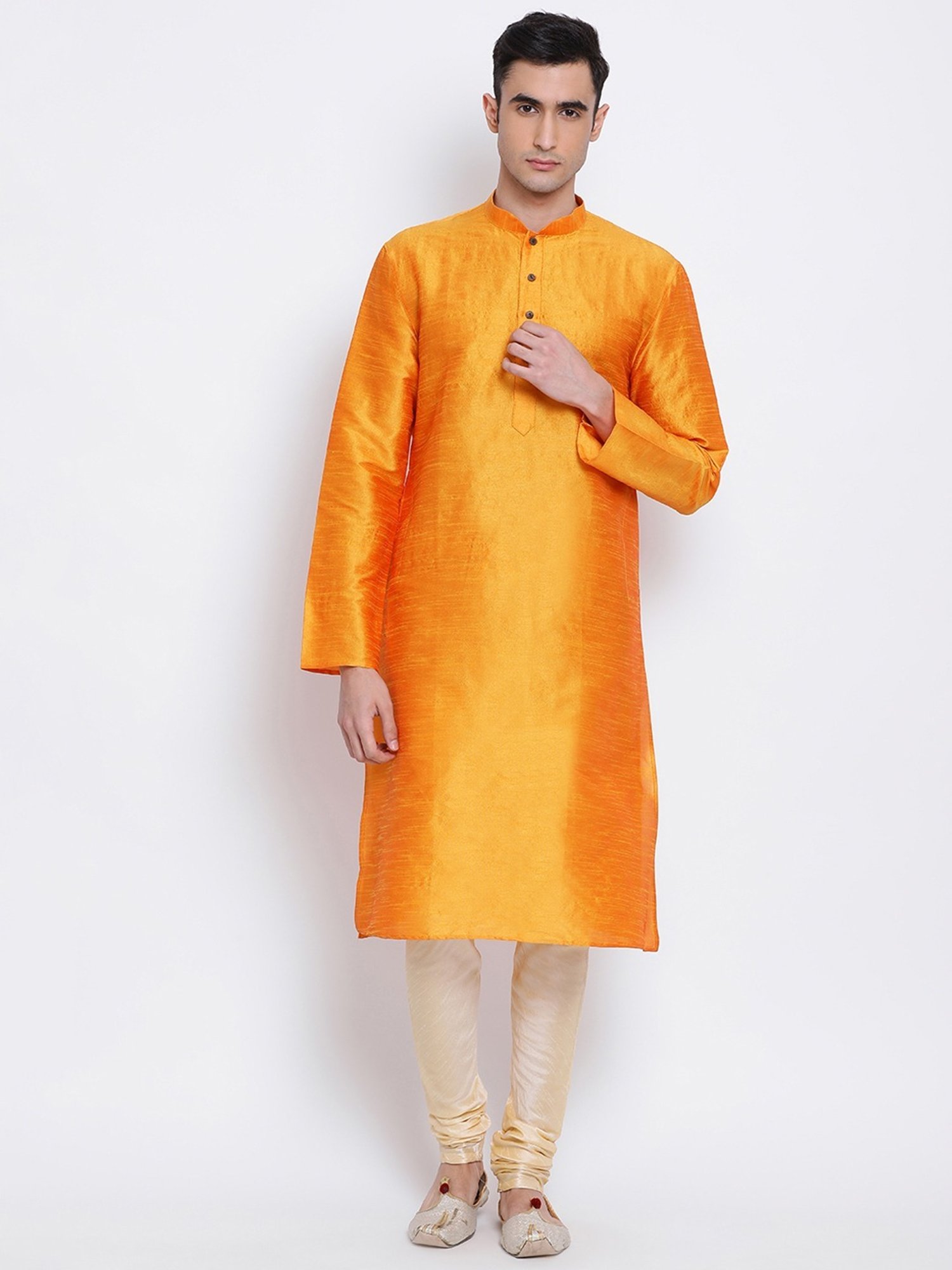 Sanwara Orange Regular Fit Kurta Bottom Set