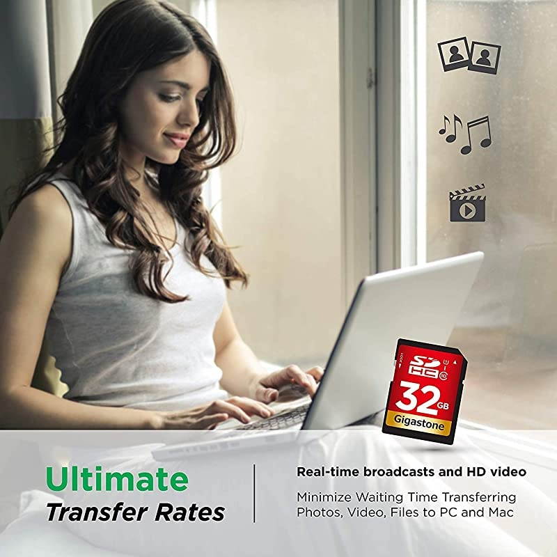 32GB 5 Pack SD Card UHSI U1 Class 10 SDHC Memory Card HighSpeed Full HD Video Canon Nikon Sony Pentax Kodak Olympus Panasonic Digital Camera