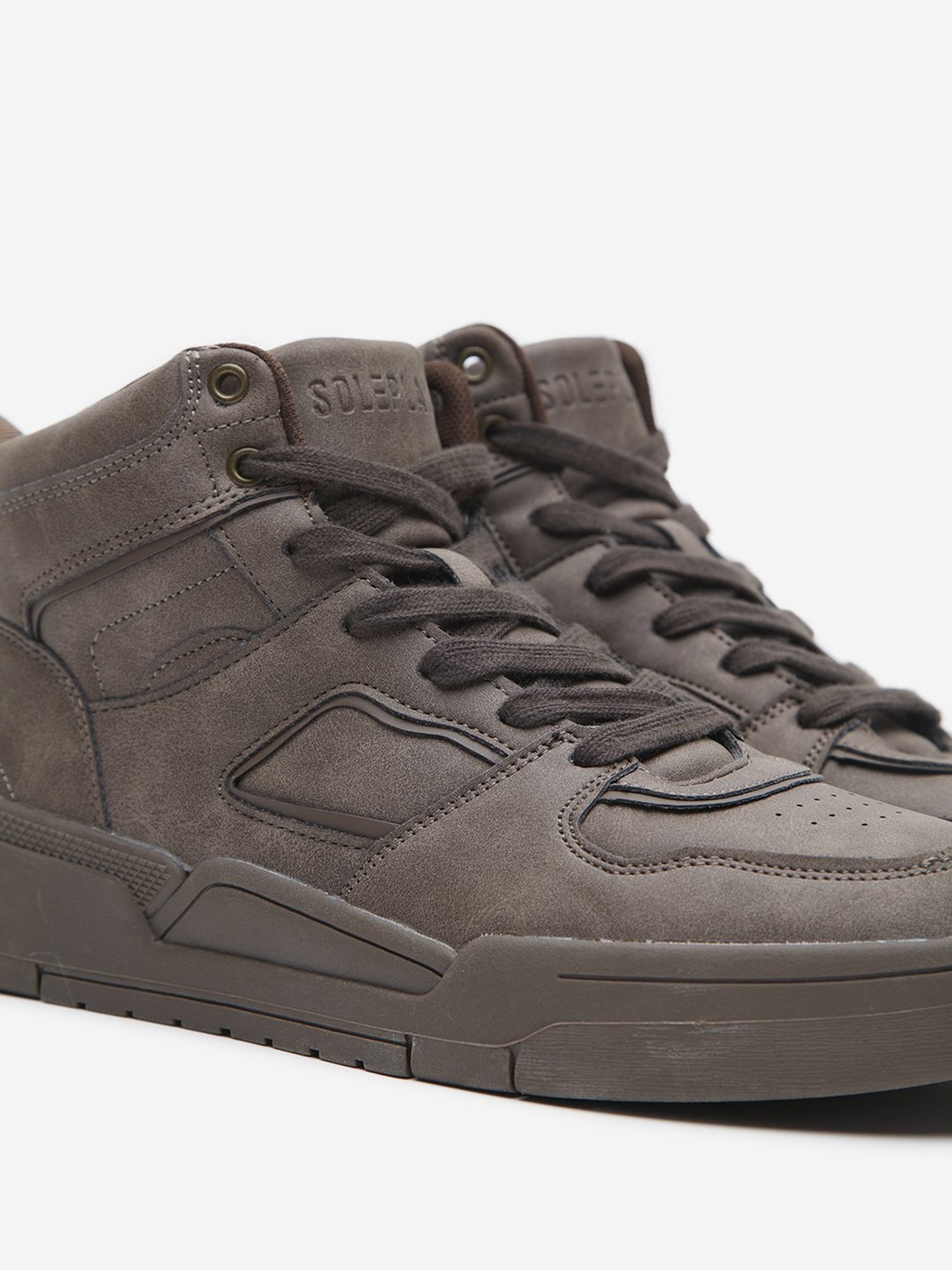 SOLEPLAY by Westside Brown Lace-Up High-Top Boots