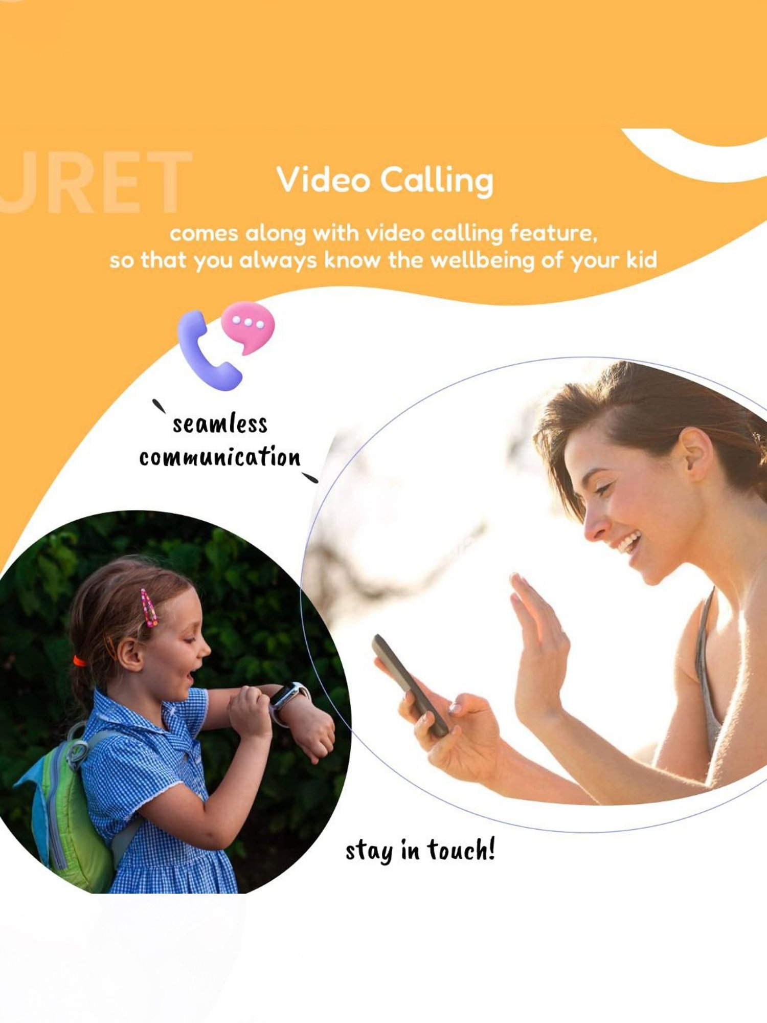 Turet Taffy 4G Smartwatches for Kids with Live Tracker GPS Watch, Waterproof, Long Battery (White)