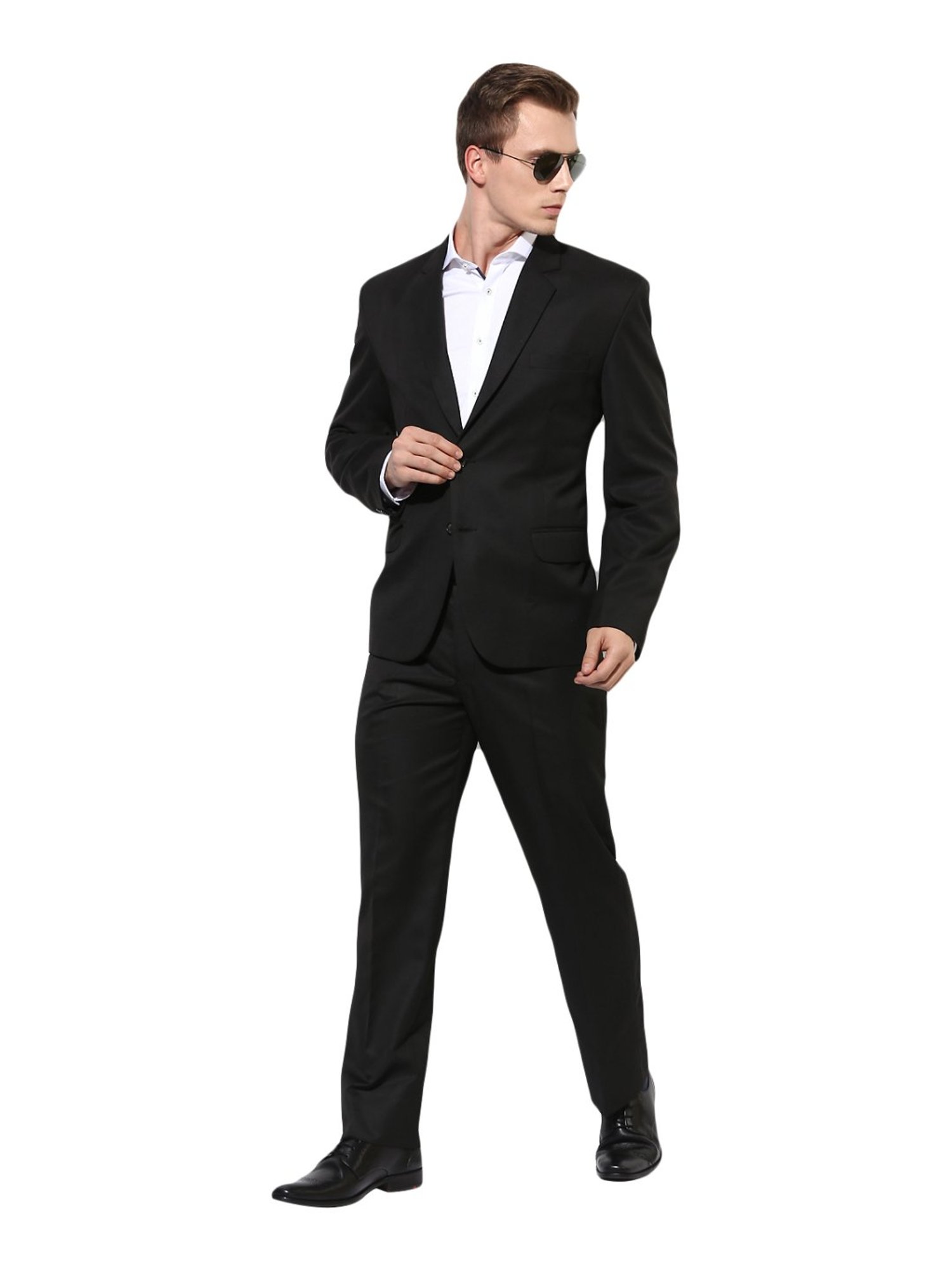 Raymond Brown  Slim Fit Printed Three Piece Suit