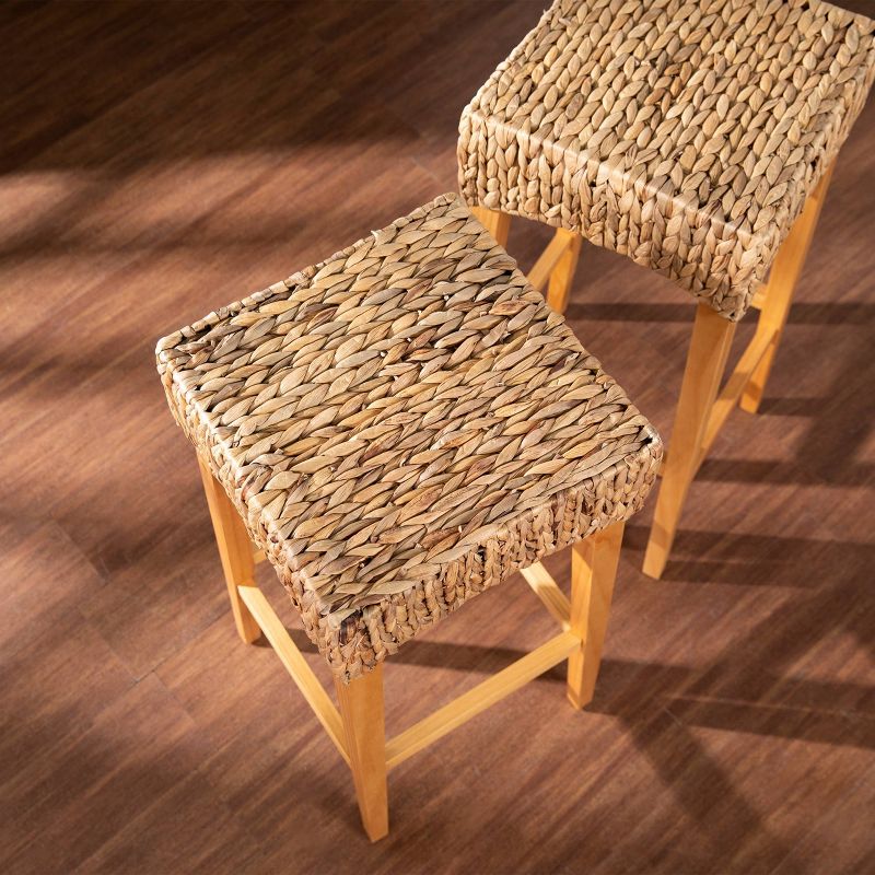 Set of 2 Palzeta Counter Height Barstools Natural - Aiden Lane