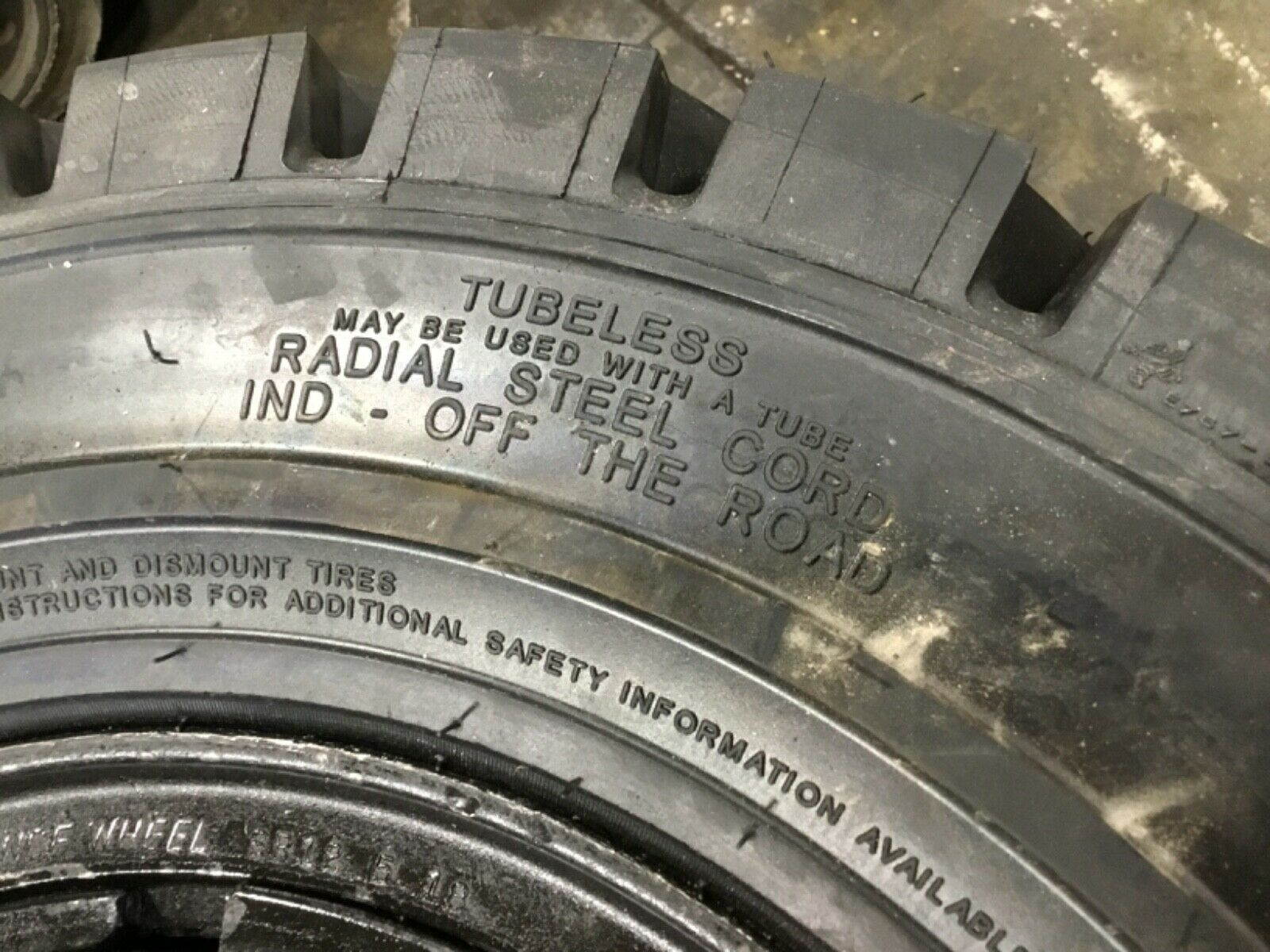 MICHELIN XZM 7.00R12 / 700R12 INDUSTRIAL FORKLIFT RADIAL TIRE & RIM #T196