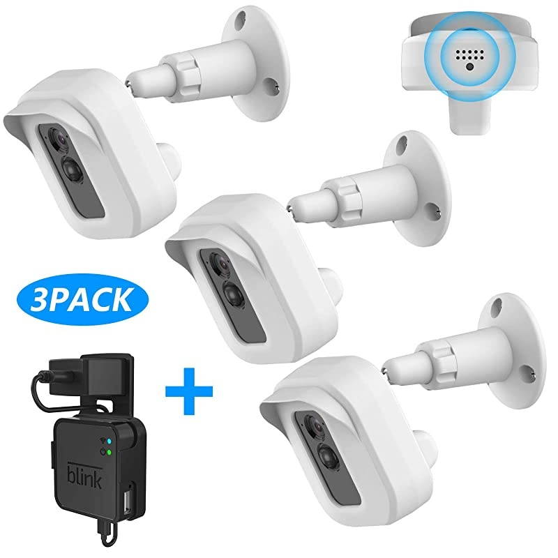 XT2 Camera Wall Mount Bracket Weather Proof 360&deg; Protective Plastic Housing Cover Case and Adjustable Mount for XT XT2 Indoor Outdoor Home Security Camera System White3 Packs