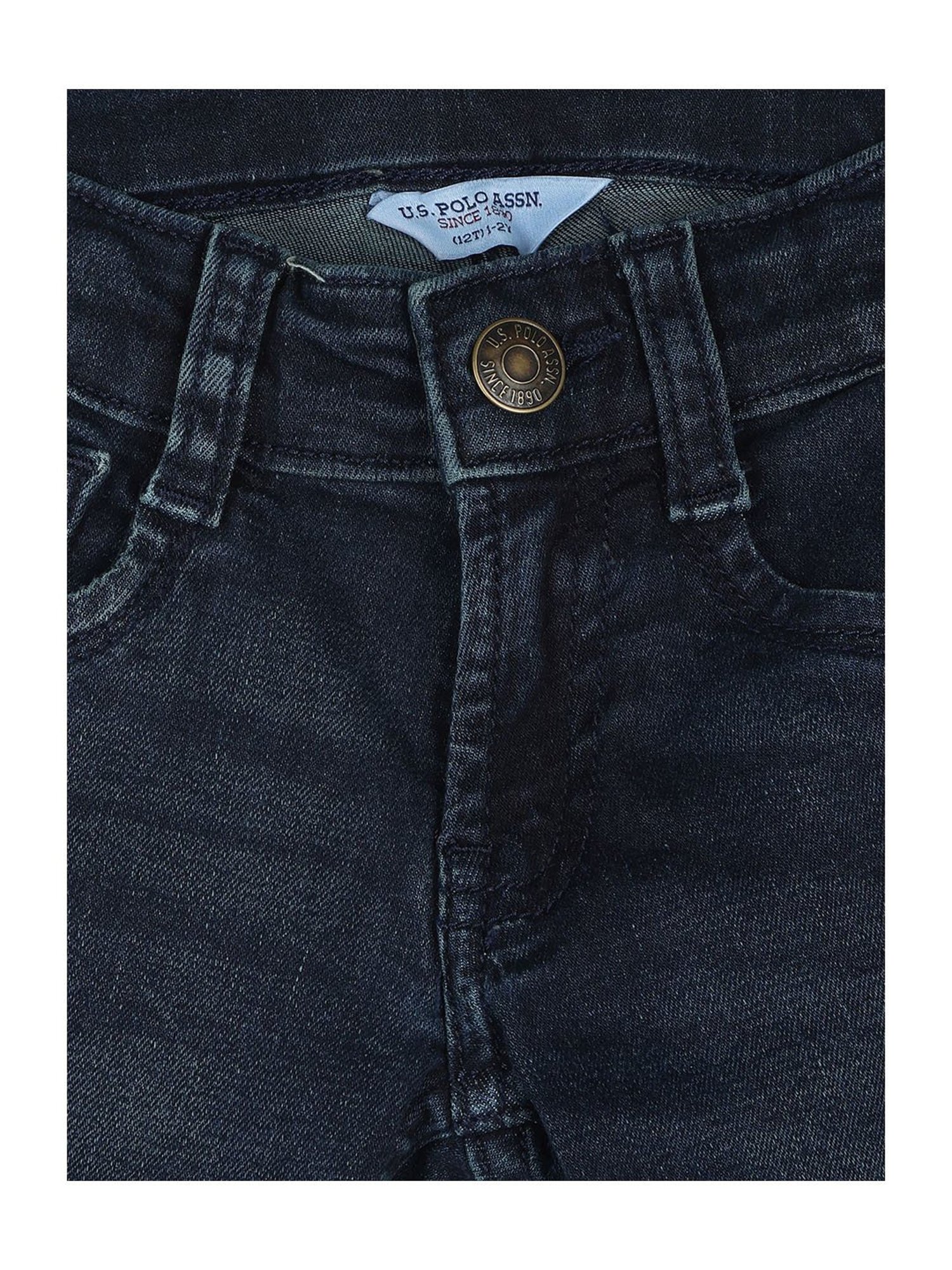 U.S. Polo Assn. Boys Dark Blue Solid Jeans