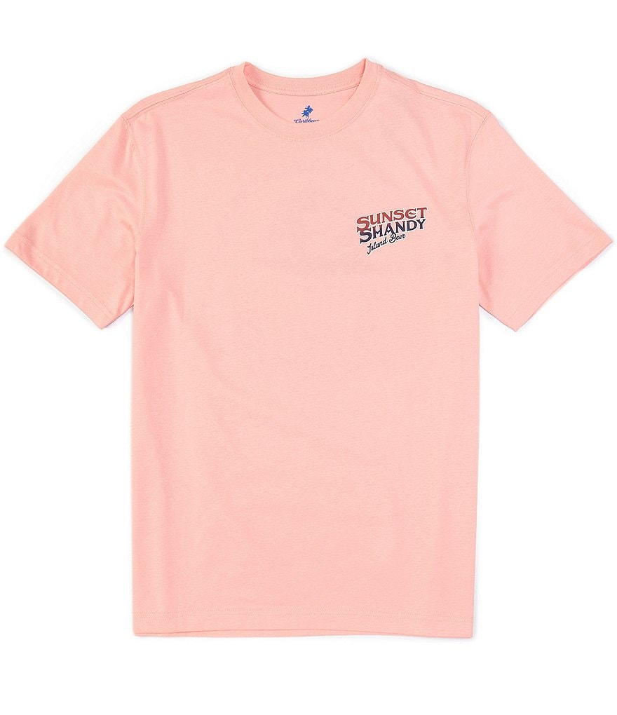 Caribbean Big & Tall Coral Screen Print Short-Sleeve Tee