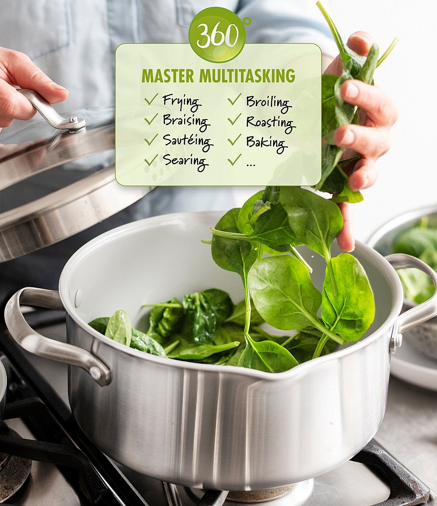 GreenPan Venice Pro Evershine Ceramic Non-Stick 2-Piece Open Fry Pan Set, 10#double; & 12#double;