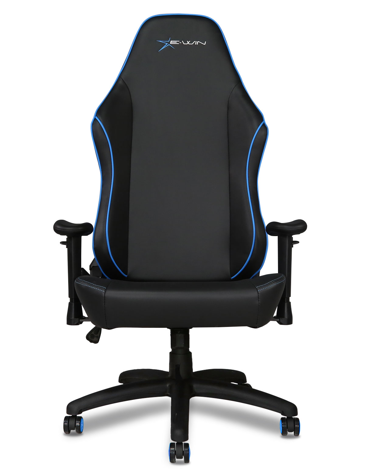 EWin Gaming and Office Chair KTC Knight Series Ergonomic With Head and Back Pillows (Black and Blue)