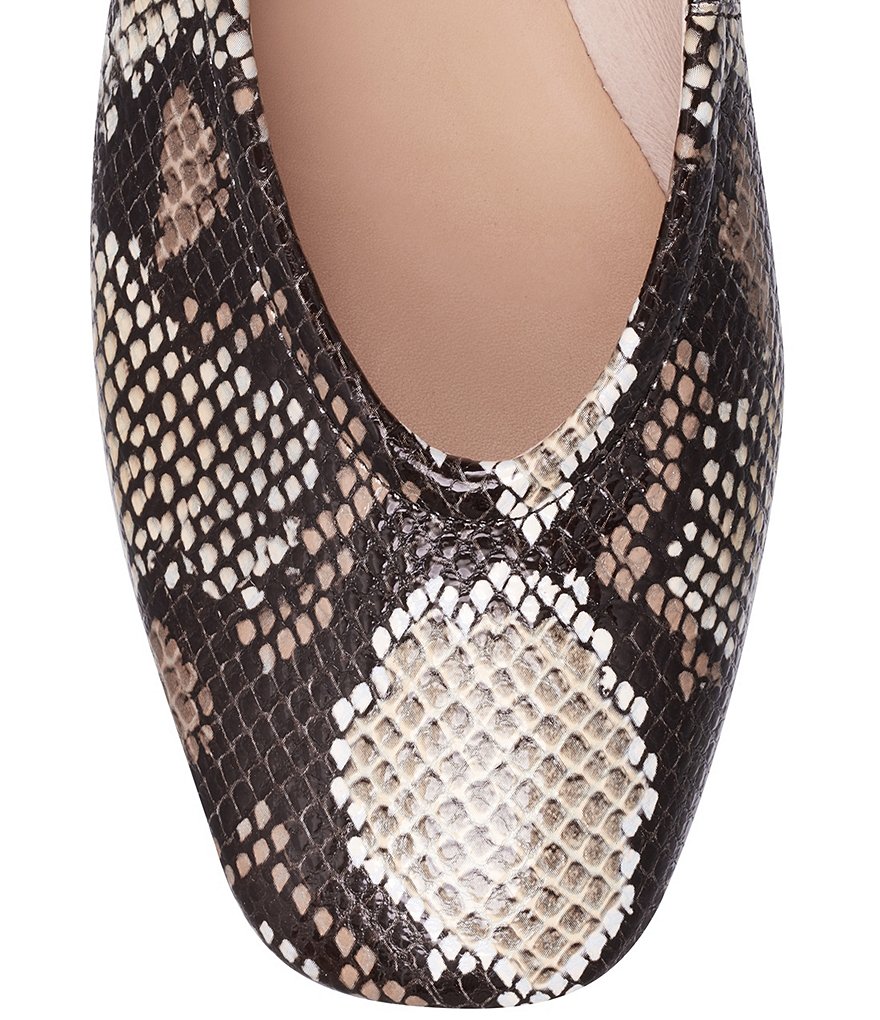 CC Corso Como Trishina Snake Print Leather Ballet Flats