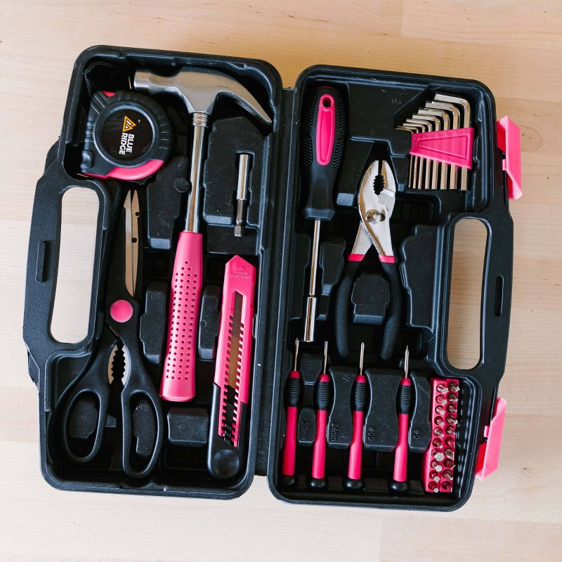 Blue Ridge Tools 40pc Household Tool Pink