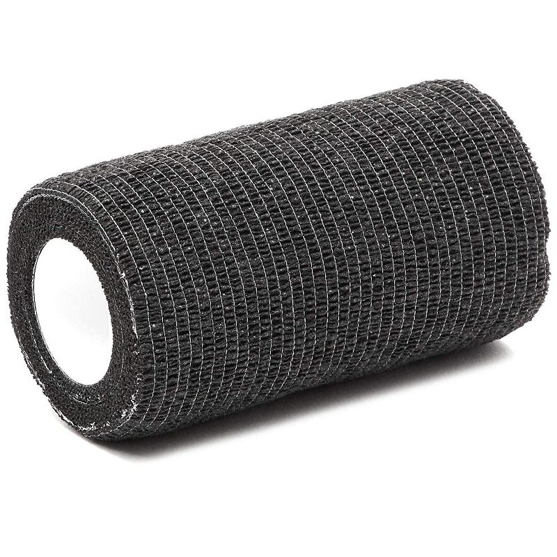 Juvale 12 Pack Self Adhesive Bandage Wraps, Cohesive Tape, Black, 4 In x 5 Yards