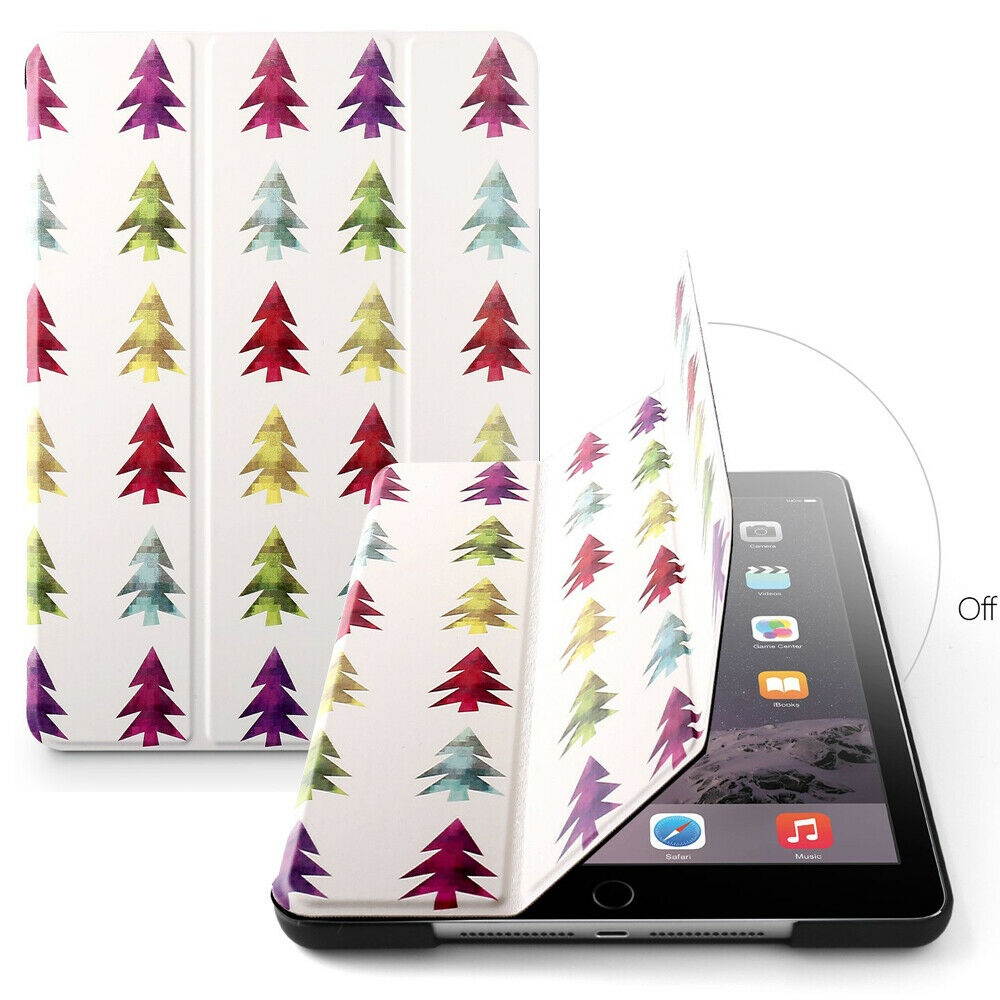 For Apple iPad 9.7 2017 Tablet Case Soft Leather Smart Cover Tree