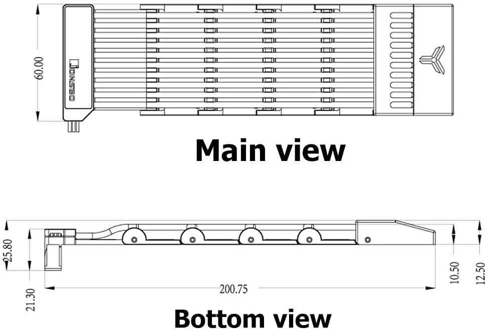 UKCOCO DY-1 24 Pin ARGB Power Cable Rainbow Streamer 5V ARGB Aura Sync Cord ,Rainbow Bridge DY-1 Symphony 24PIN Power Cord