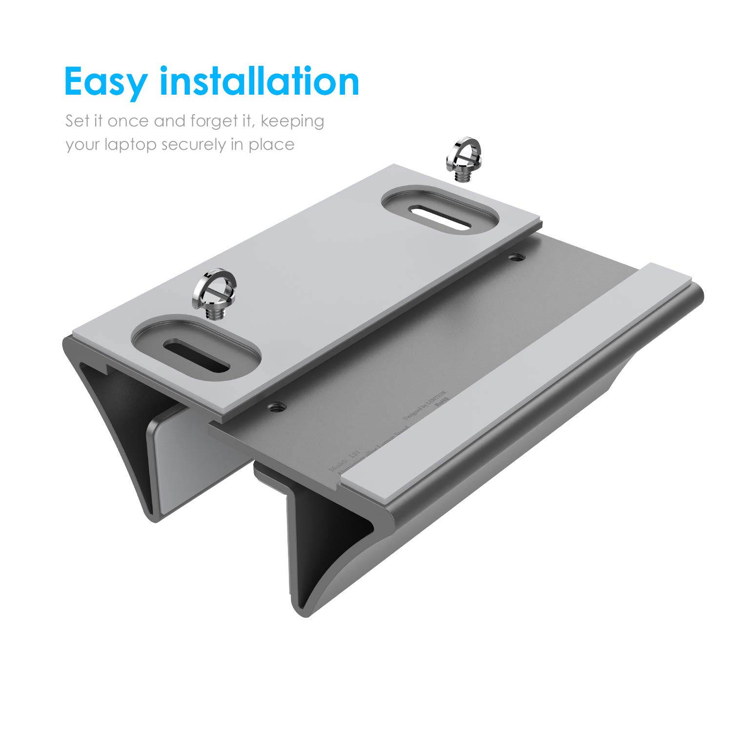 LENTION Aluminum Space-Saving Vertical Desktop Stand Compatible MacBook Air/Pro 13 15, MacBook 12, iPad Pro 12.9, Surface Book, Chromebook and 11 to 17-inch Laptops (Space Gray)