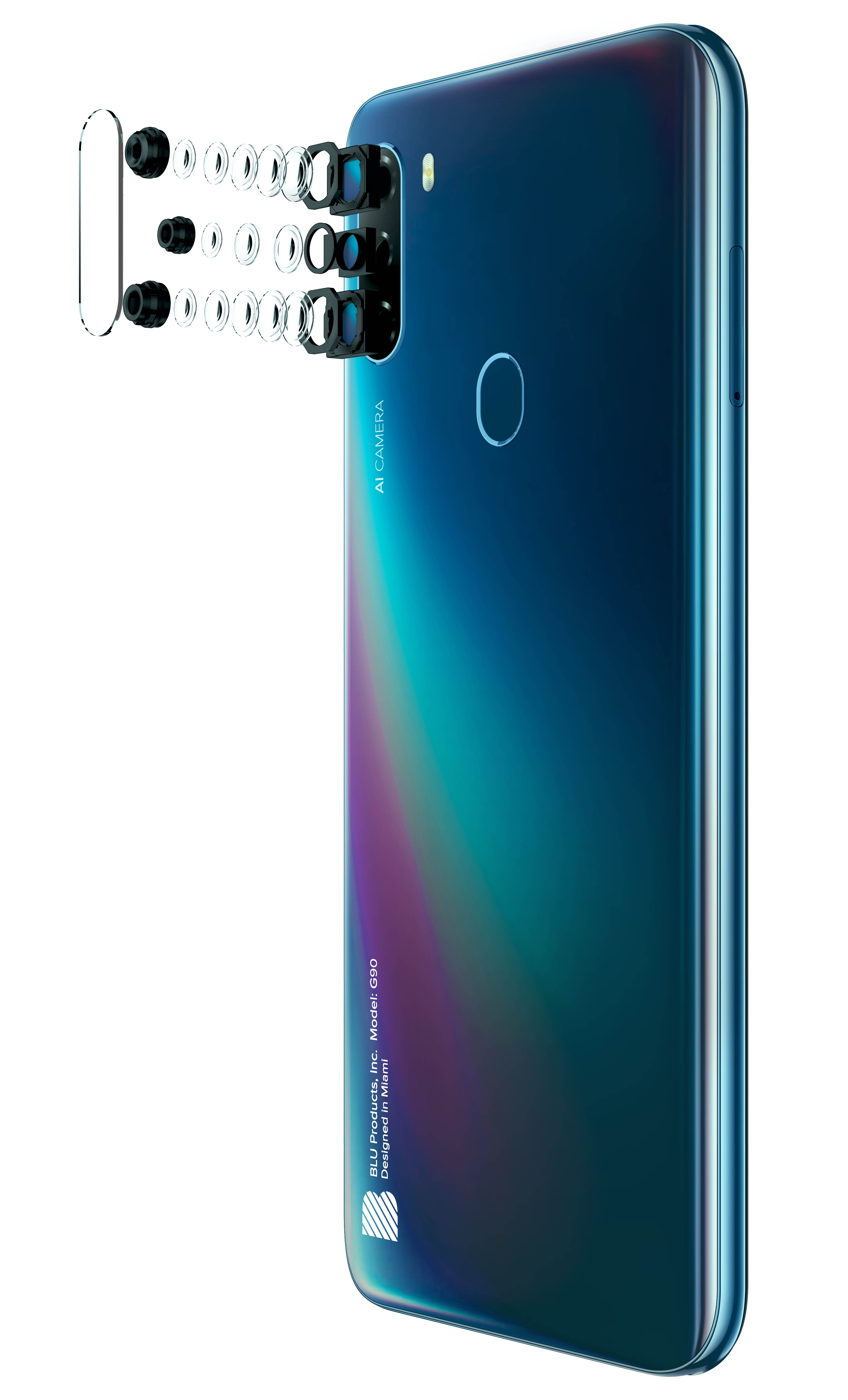 BLU G90 G0310WW 64GB Dual SIM GSM Unlocked Android SmartPhone w/ Triple Camera 16MP